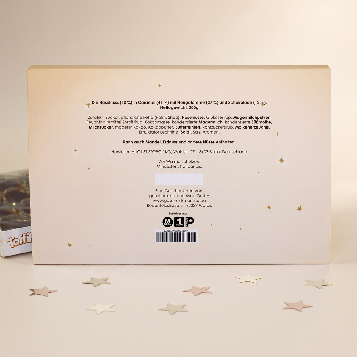 Toffifee Adventskalender „Wichtelwerkstatt“ mit Firmenlogo | gefüllter Adventskalender für Firmen
