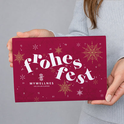 Toffifee Adventskalender mit Logo und Frohes Fest | gefüllter Adventskalender mit Firmenlogo