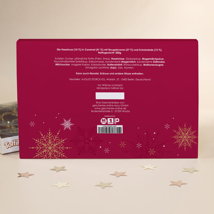 Toffifee Adventskalender mit Logo und Frohes Fest | gefüllter Adventskalender mit Firmenlogo