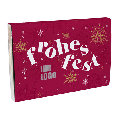 Toffifee Adventskalender mit Logo und Frohes Fest | gefüllter Adventskalender mit Firmenlogo