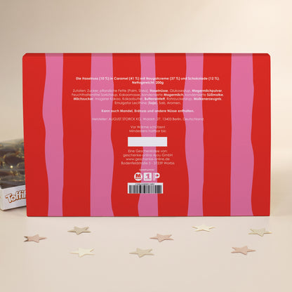 Toffifee Adventskalender „Merry Xmas“ mit Firmenlogo | Gefüllter Adventskalender für Mitarbeiter