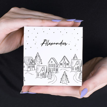 Weihnachtliche Verpackung mit 4 Lindor Pralinen