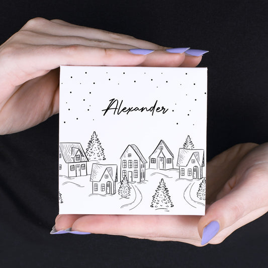 Weihnachtliche Verpackung mit 4 Lindor Pralinen