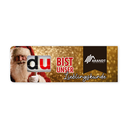 Personalisierter duplo Schokoriegel „Du bist unser Lieblingskunde“ mit Firmenlogo