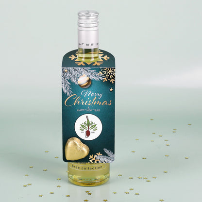 Flaschenanhänger "Merry Christmas" mit Lindt-Herz