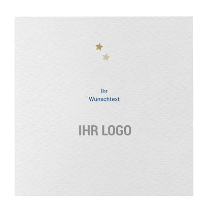 Neujahrsgruß - Klappkarte mit Lindtherz, Logo und Wunschtext