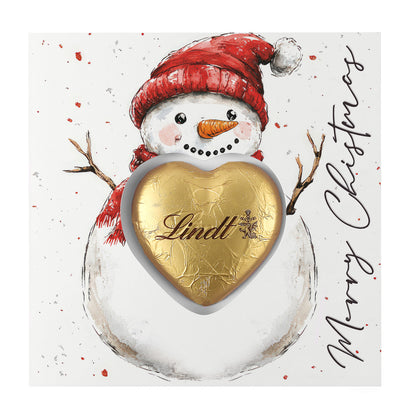 Merry Christmas - Lindt-Klappkarte mit Logo und Wunschtext