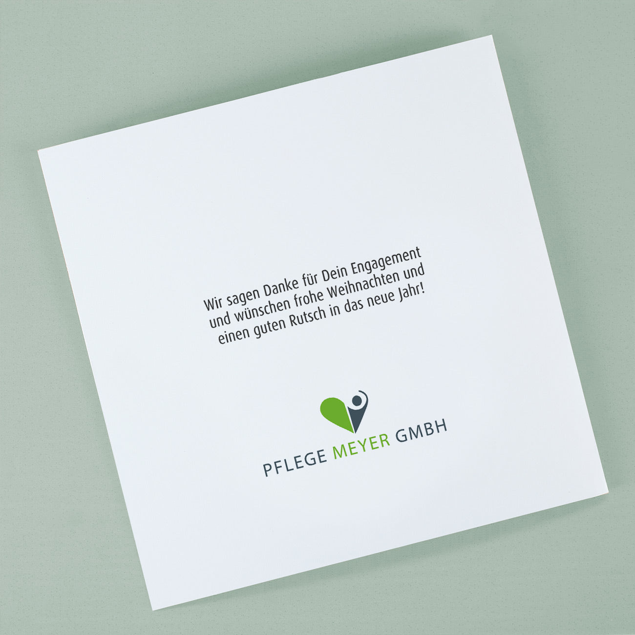 Klappkarte mit Lindt-Herz und Logo - Frohes Fest