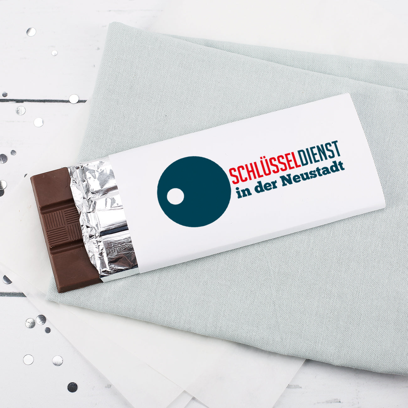 100g Schokolade inkl. Druck des Logos