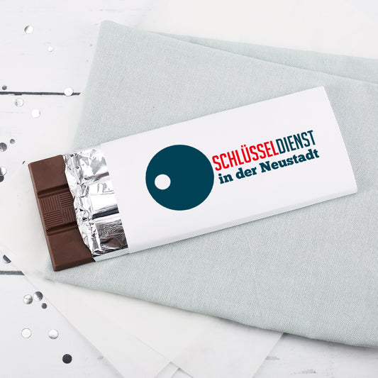 100g Schokolade inkl. Druck des Logos