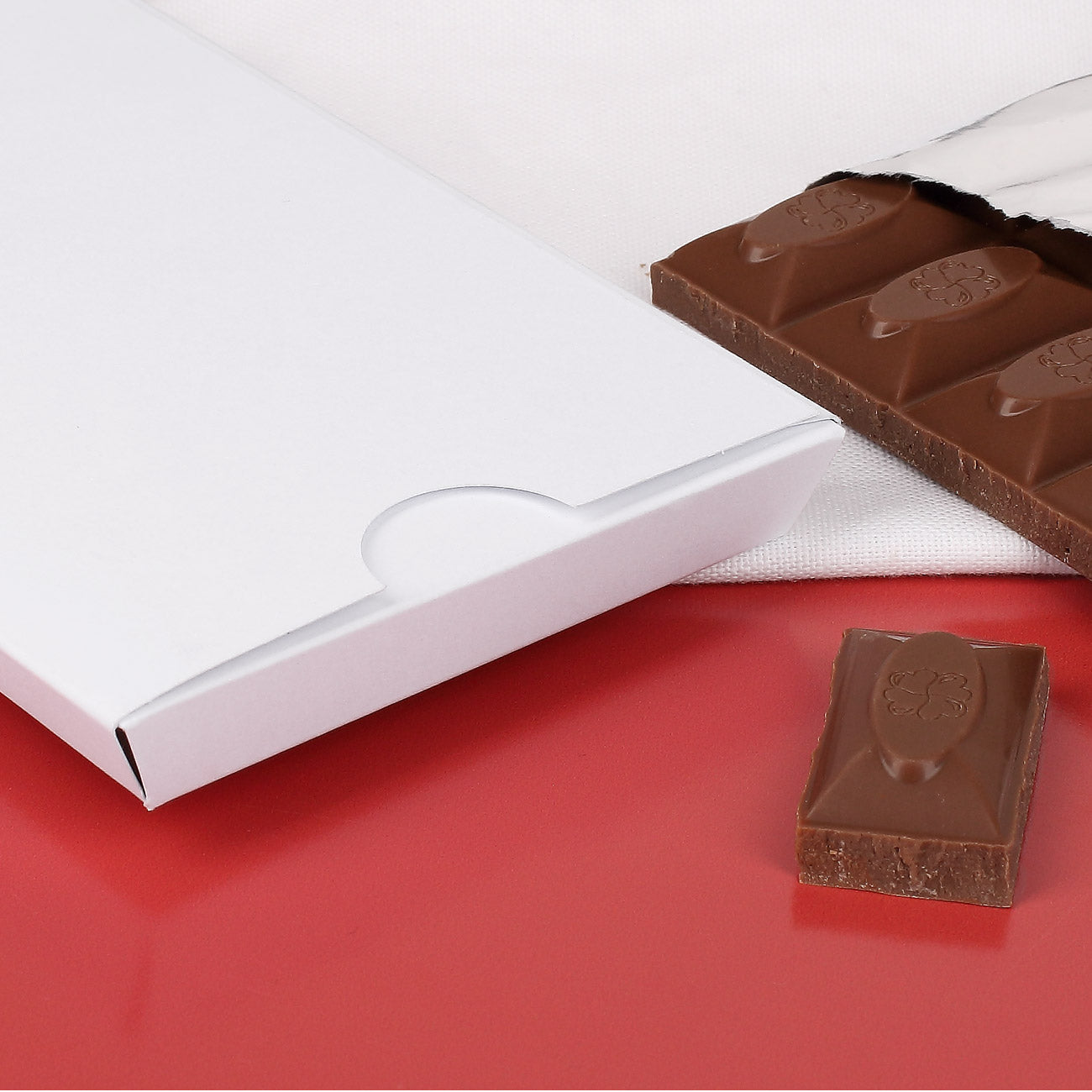 Schokoladentafel als Adventskalender mit Firmenlogo bedruckt