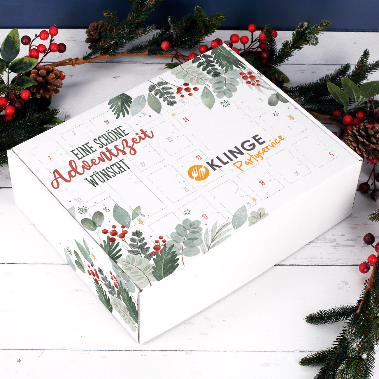 Kalender zur Adventszeit mit Logo bedruckt