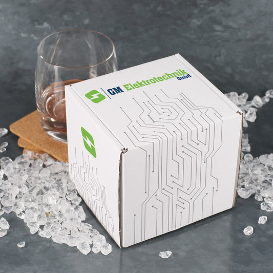 Individuelle Tassenverpackung mit eigenem Design und Logo bedruckt