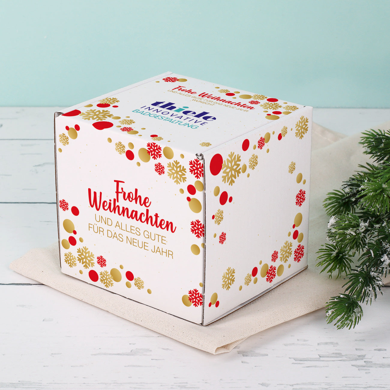 Weihnachtliches Geschenkset - Tasse und Verpackung