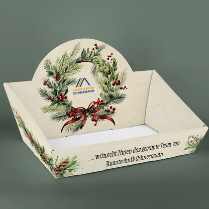 Großer Präsentkorb zu Weihnachten mit Logo