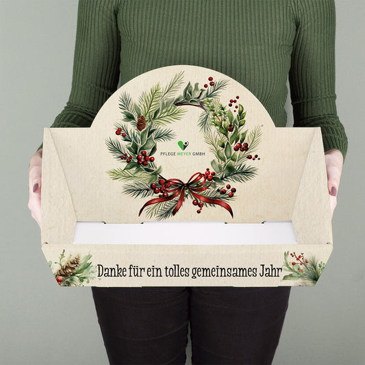 Großer Präsentkorb zu Weihnachten mit Logo