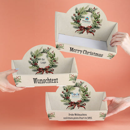 Kleiner Geschenkkorb zu Weihnachten mit Logo