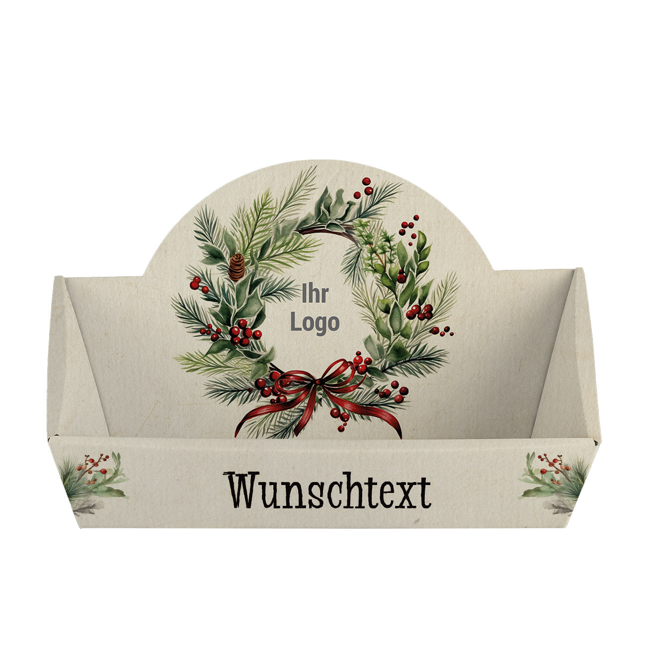 Kleiner Geschenkkorb zu Weihnachten mit Logo