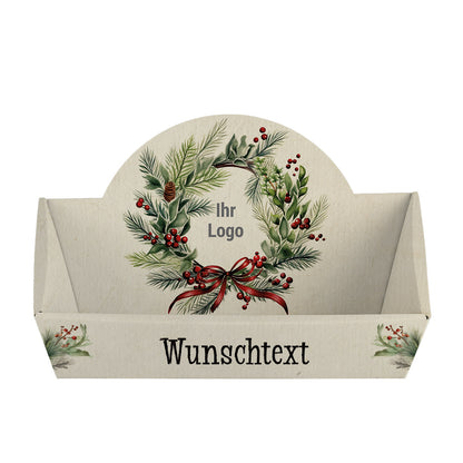 Kleiner Geschenkkorb zu Weihnachten mit Logo