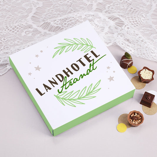 Lindt Pralinen mit Firmenlogo