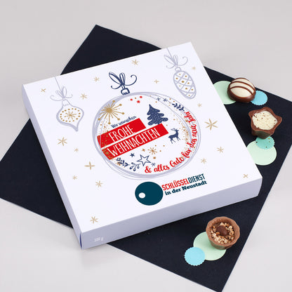 Lindt Pralinen mit Firmenlogo - Fröhliche Weihnachten