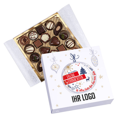 Lindt Pralinen mit Firmenlogo - Fröhliche Weihnachten