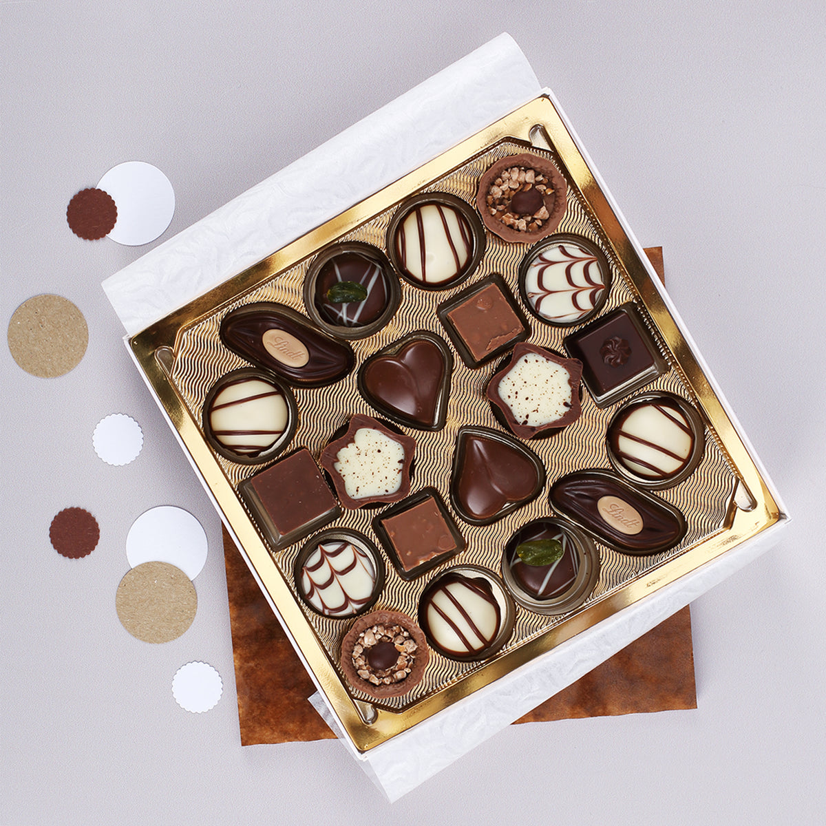Lindt Mini-Pralinés zu Weihnachten mit Logo | Personalisiertes Weihnachtsgeschenk für Kunden
