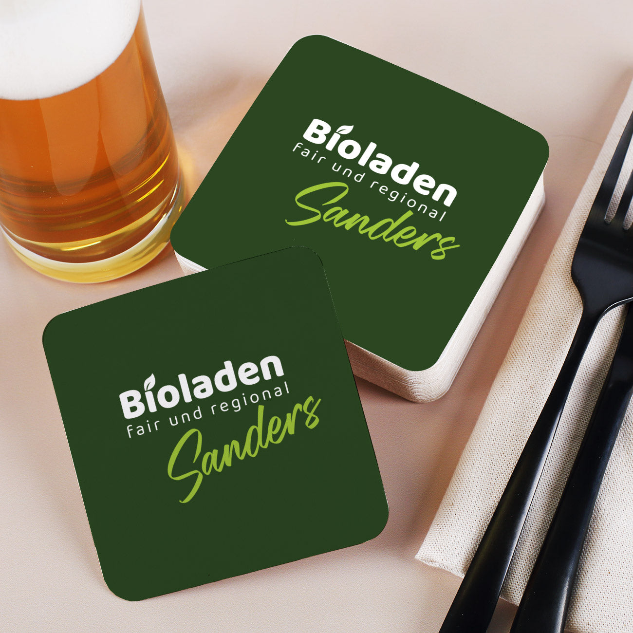 Bierdeckel mit Logo bedruckt