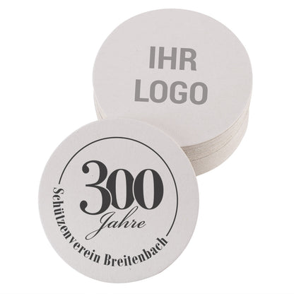 Untersetzer aus Pappe mit Logo bedruckt