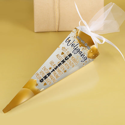 Rentnertüte mit Name zum Ruhestand