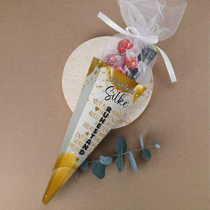 Rentnertüte mit Name zum Ruhestand