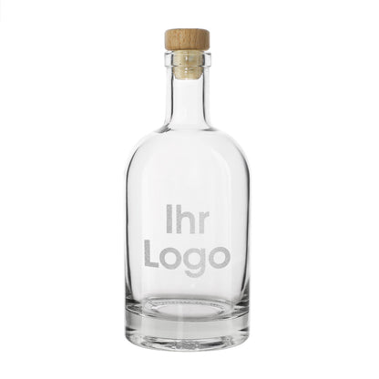 Gravierte Glaskaraffe personalisiert mit Ihrem Firmenlogo
