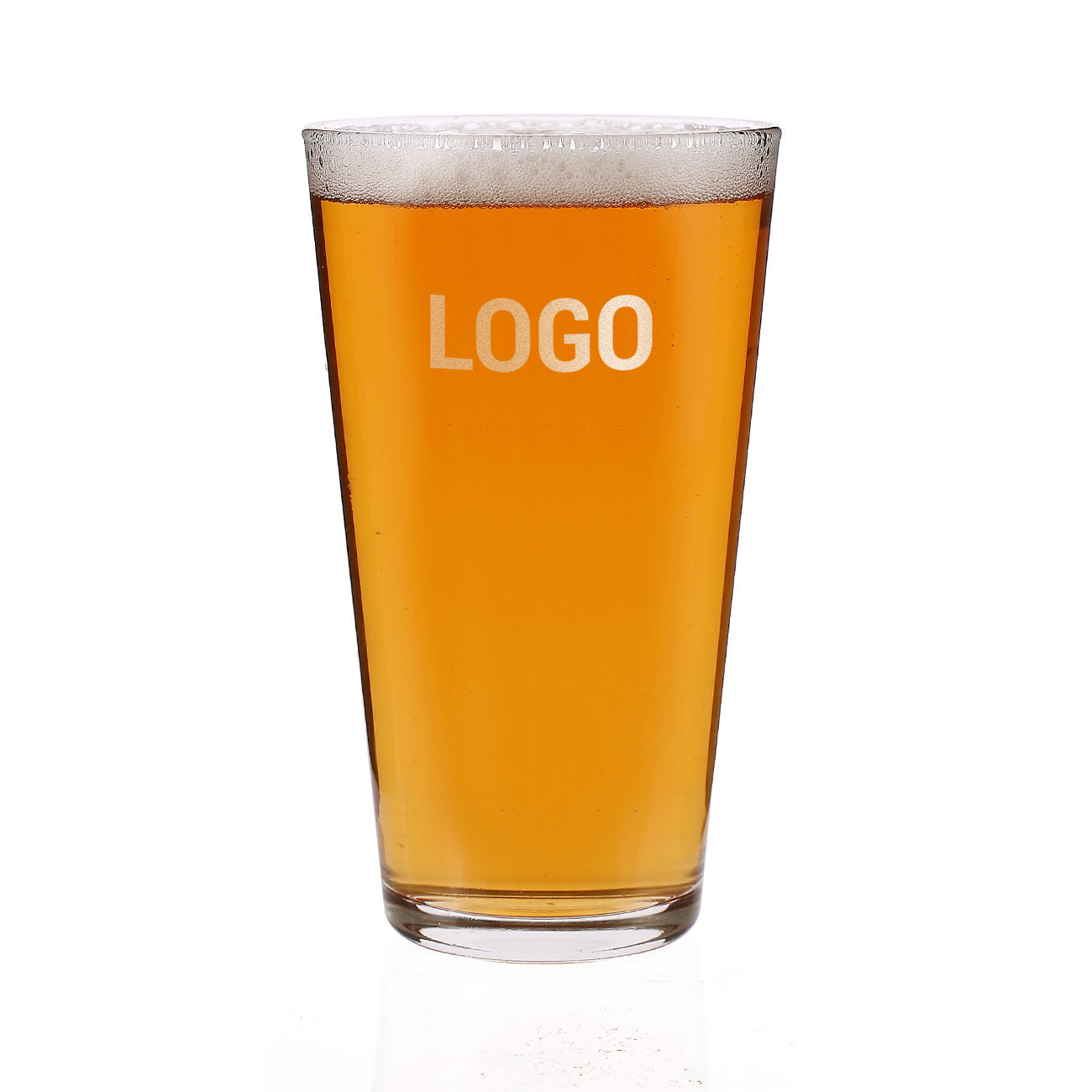 Konisches Trinkglas inkl. Gravur des Logos