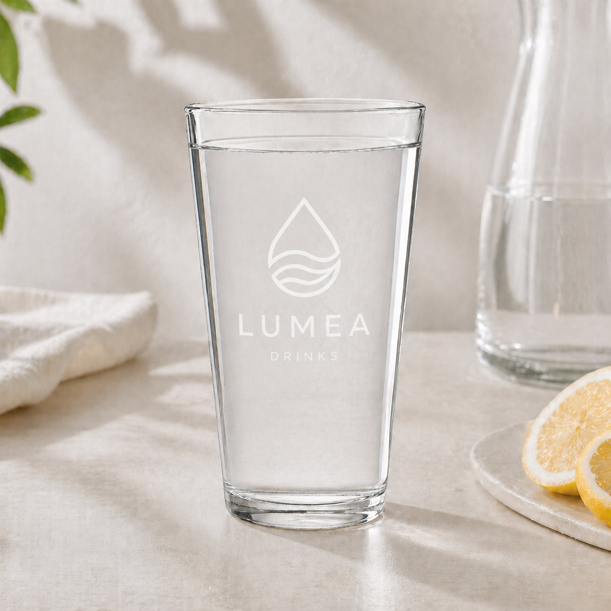 Trinkglas mit Logo Gravur