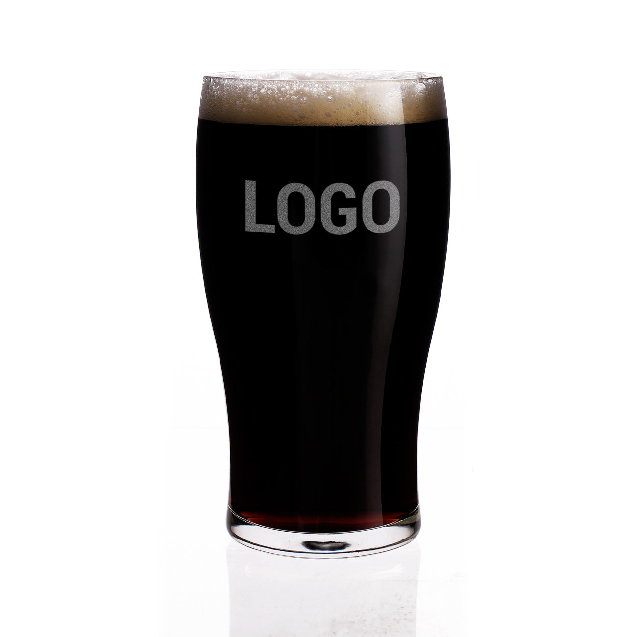 Schlichtes Bierglas inkl. Gravur des Logos
