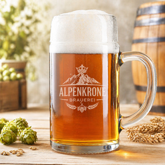Bierkrug mit Gravur – Maßkrug mit Logo als Werbeartikel