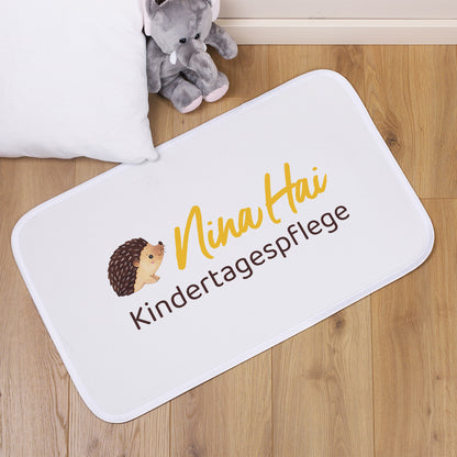 Kleiner Teppich mit Logo bedruckt
