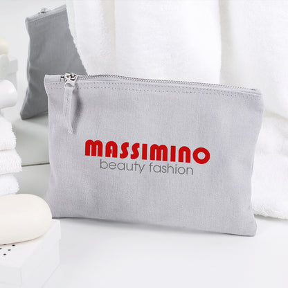 Beautycase, grau, inkl. Druck des Logos in zwei versch. Größen