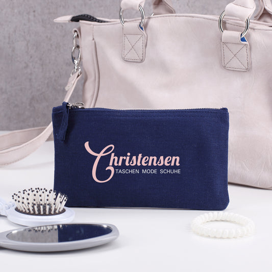 Beautycase, dunkelblau inkl. Druck des Logos in zwei versch. Größen