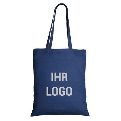 Jutebeutel in dunkelblau inkl. Druck des Logos