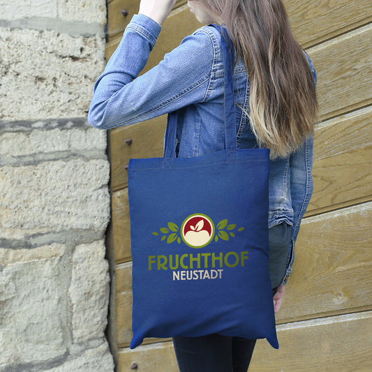 Jutebeutel in dunkelblau inkl. Druck des Logos
