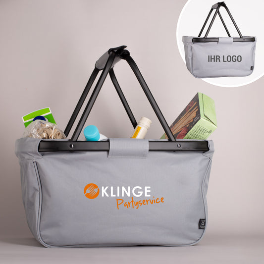 Einkaufskorb mit Firmenlogo