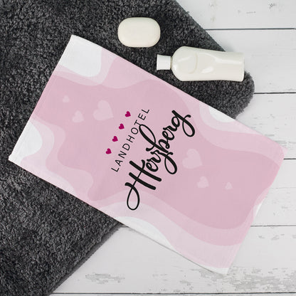 Bedrucktes Handtuch mit Logo zwei Größen