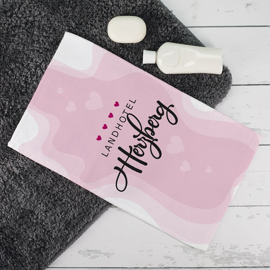 Bedrucktes Handtuch mit Logo zwei Größen