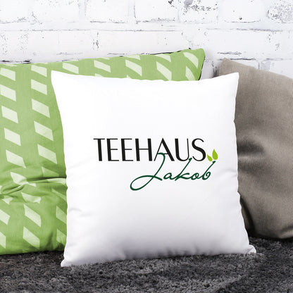 Kissen mit Logoaufdruck