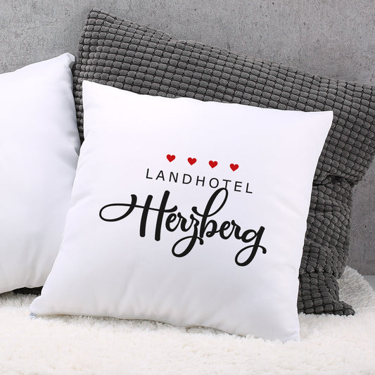 Kissen mit Logoaufdruck
