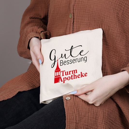 Kirschkernkissen mit Logo bedruckt