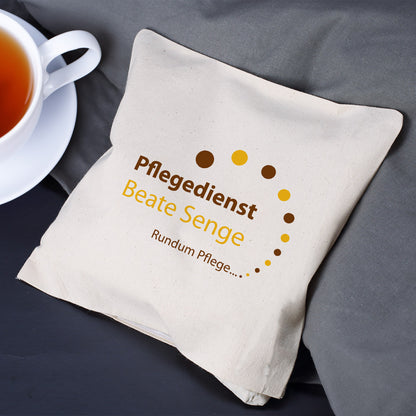 Kirschkernkissen mit Logo bedruckt