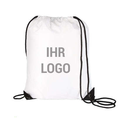 Bedruckter Turnbeutel mit Firmenlogo in versch. Farben