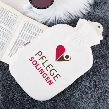 Wärmflasche bedruckt mit Logo